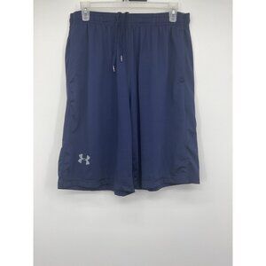 Under Armour Mens Loose Fit Navy Blue Athletic Shorts LG